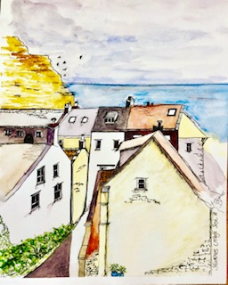 Staithes Village painting